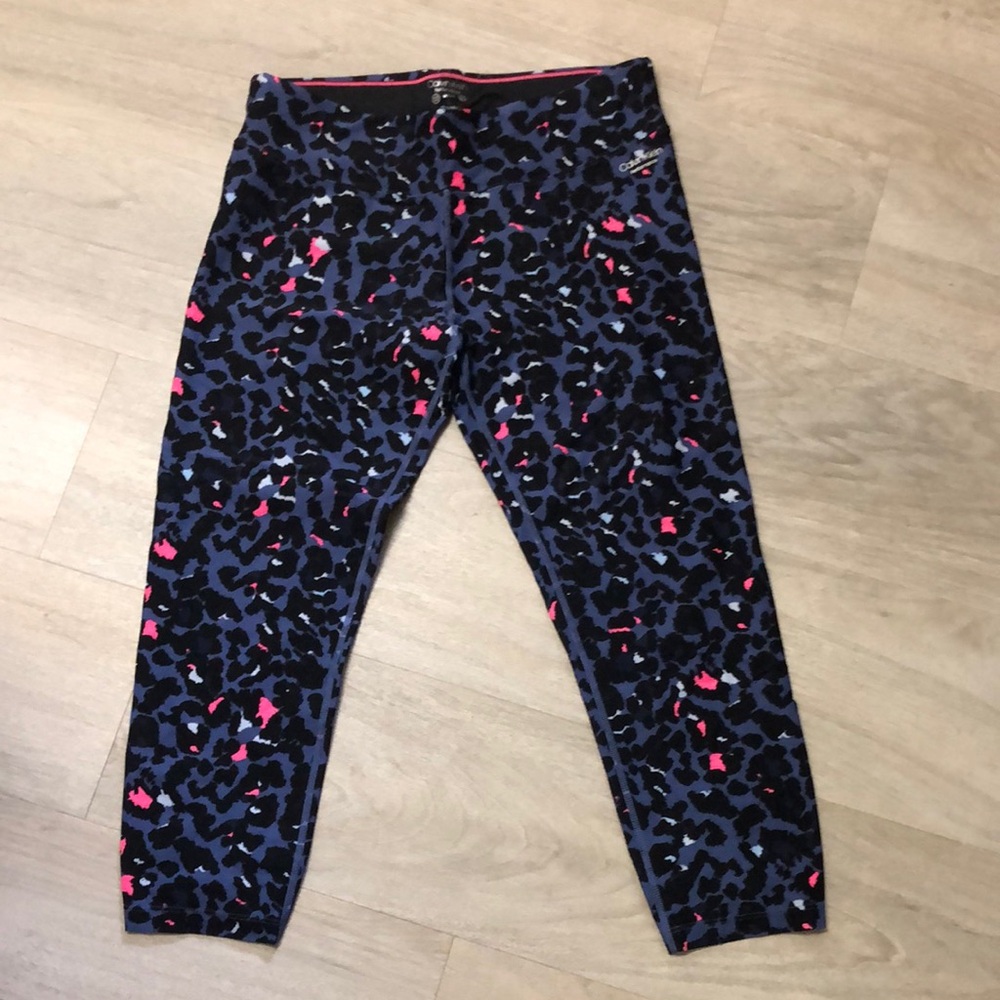 Calvin Klein Grey and Pink Leggings Animal Print Pattern